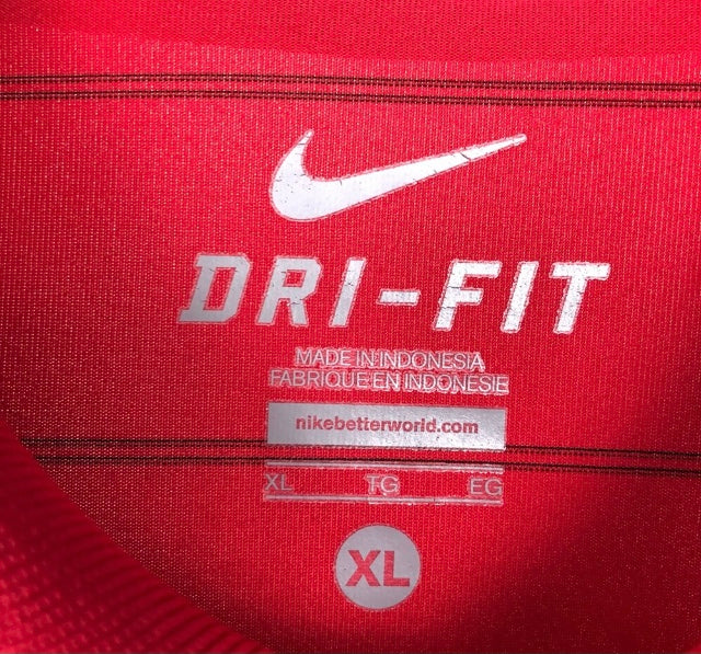 Nike Dri Fit Red Striped Polo