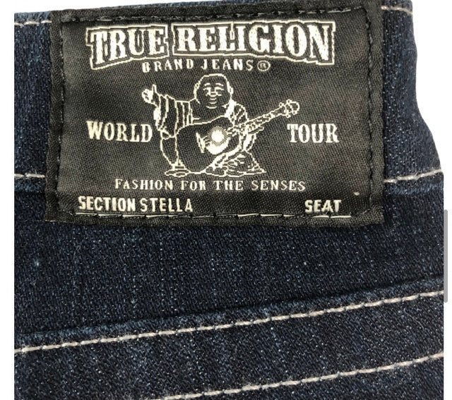 True Religion Stella Skinny Low Rise Dark Blue Jean