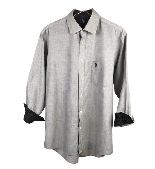 U.S. Polo Assn. Long Sleeve Contrast Flip Cuffs Button Up Shirt