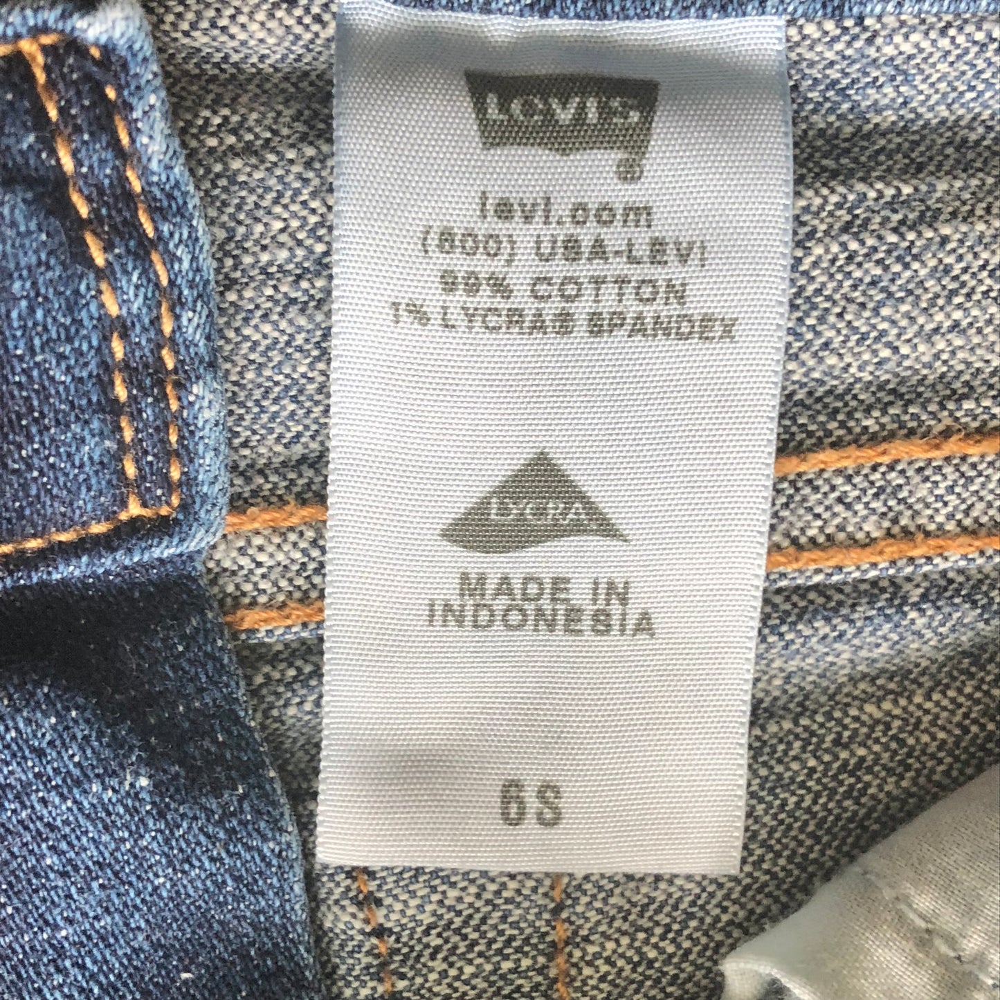 Levi’s 505 Straight Leg Raw Hem Blue Jeans