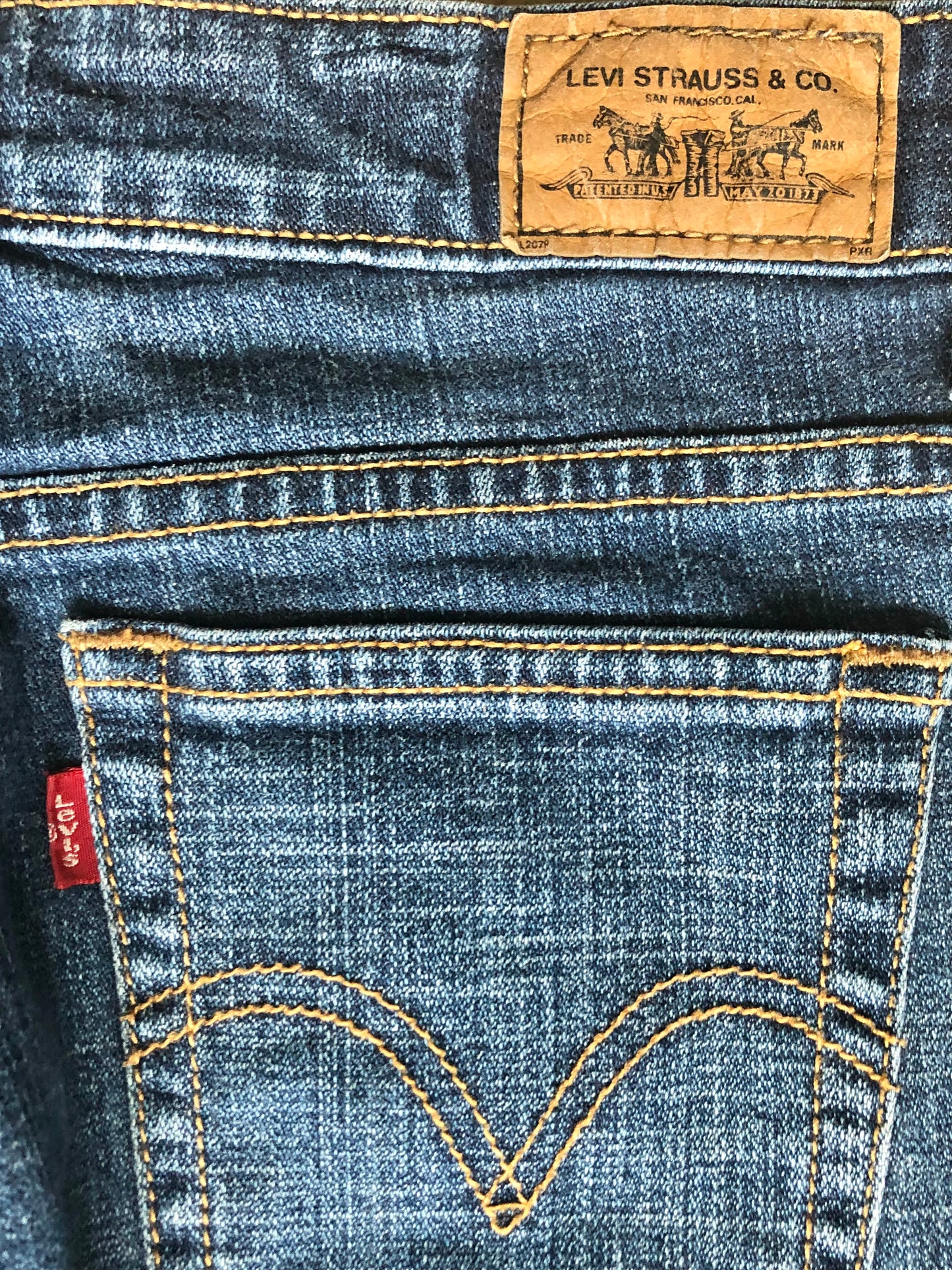 Levi’s 505 Straight Leg Raw Hem Blue Jeans