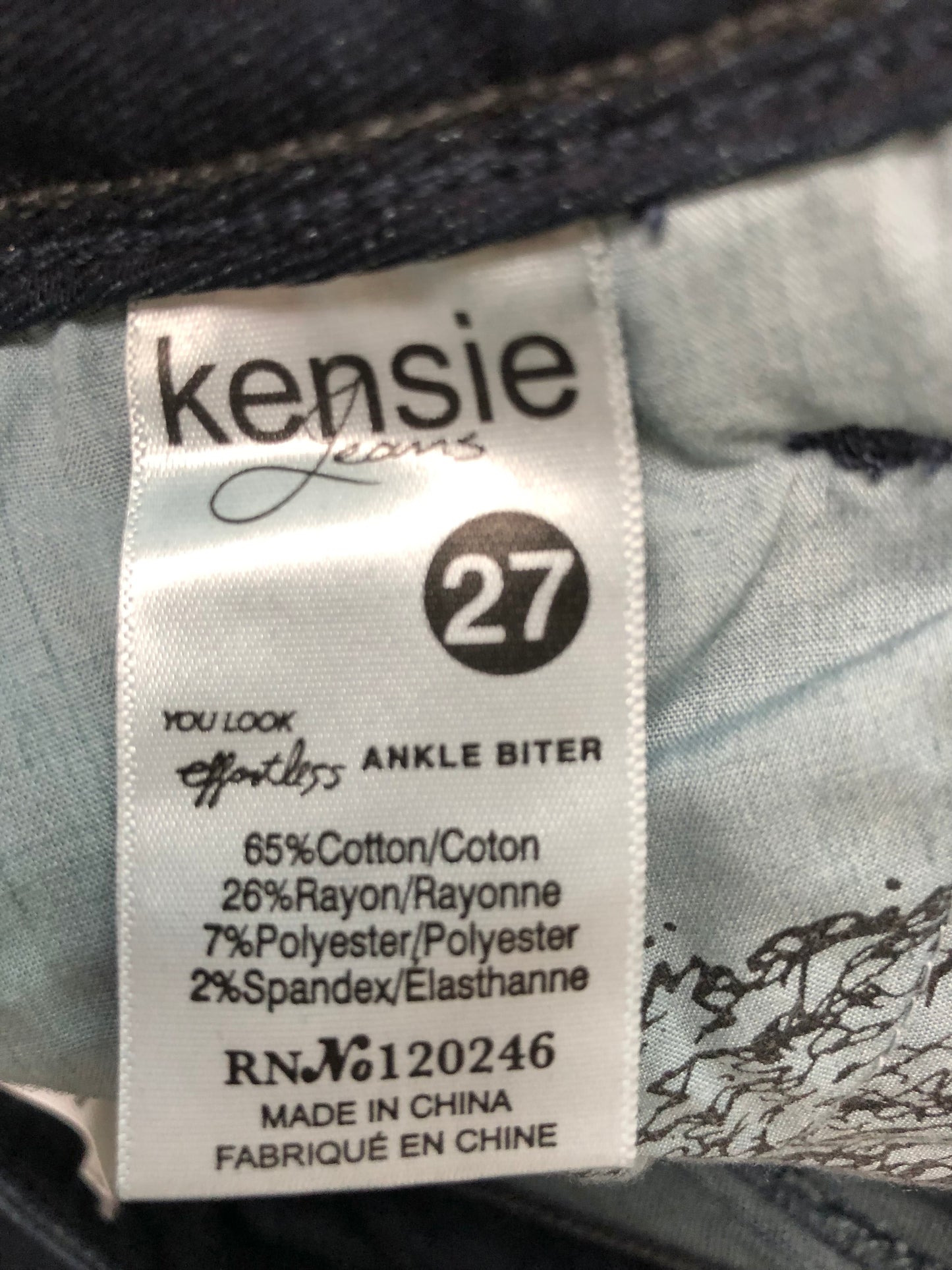 Kensie Johnny Ankle Biter Skinny Jean