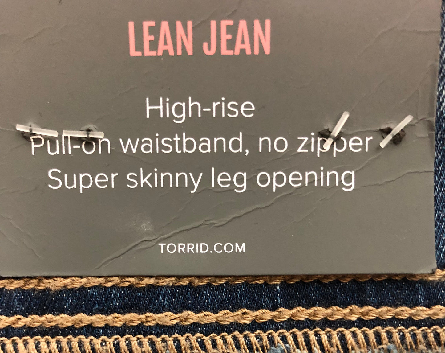 Torrid Pull-On Waistband Lean Jeans