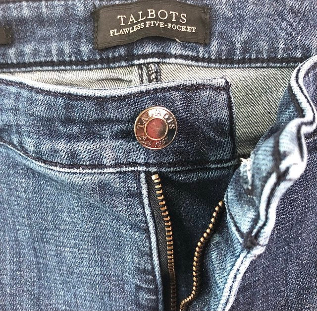 Talbots Flawless 5 Pocket Slim Blue Ankle Jeans