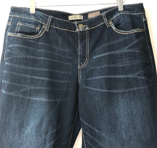 Nine West Vintage America Cropped Dark Blue Jeans