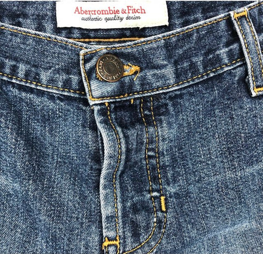 Abercrombie And Fitch Low Rise Blue Denim Shorts