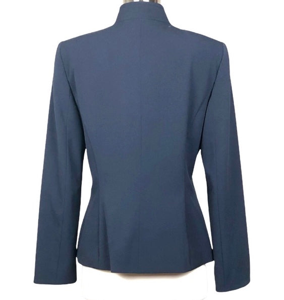 Tahari Asl Nautical Navy Blue Blazer