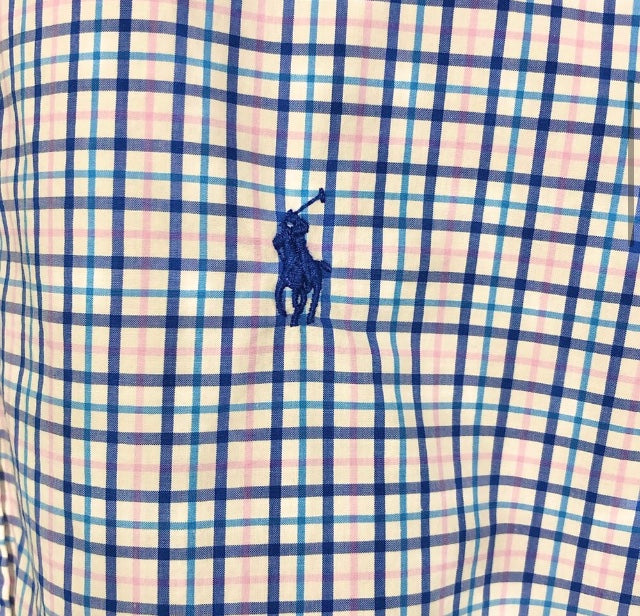 Ralph Lauren Short Sleeve Plaid Button Down Shirt