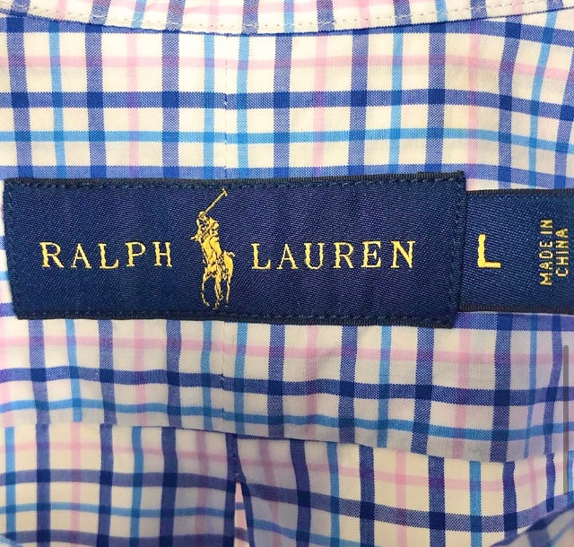 Ralph Lauren Short Sleeve Plaid Button Down Shirt