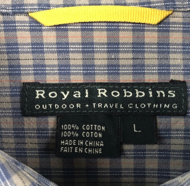 Royal Robbins Button Up Long Sleeve Plaid Shirt