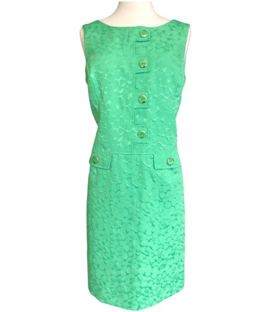 Tahari Asl Green Midi Dress Size 10P