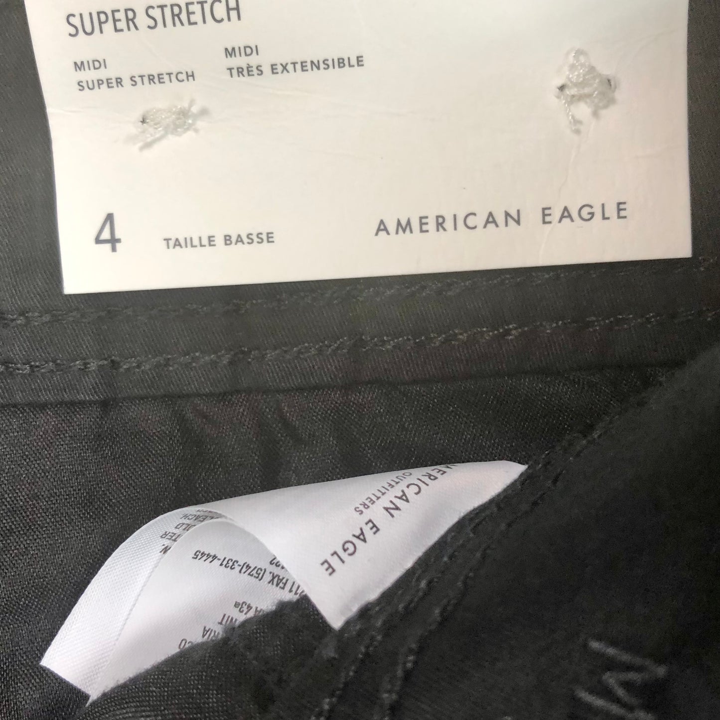 American Eagle Outfitters Low Rise Super Stretch Black Shorts