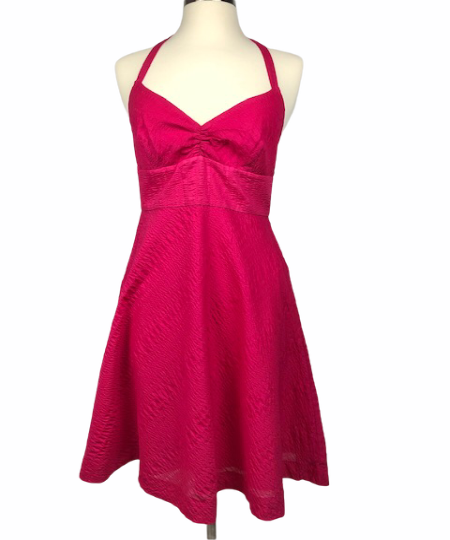 J. Crew Red Halter Backless Sun Dress Size 4P