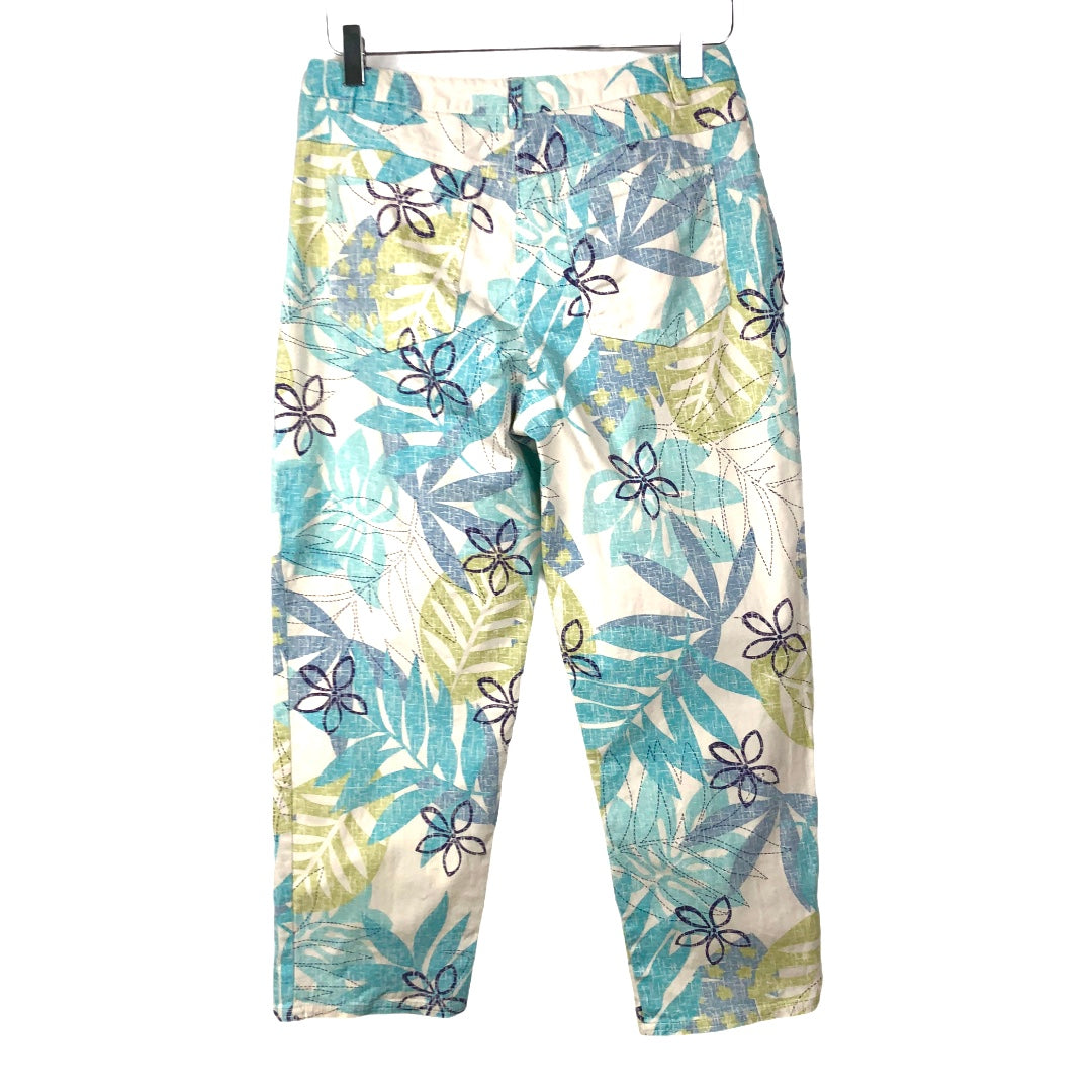 Lara Lane Abstract Floral Print Crop Jean