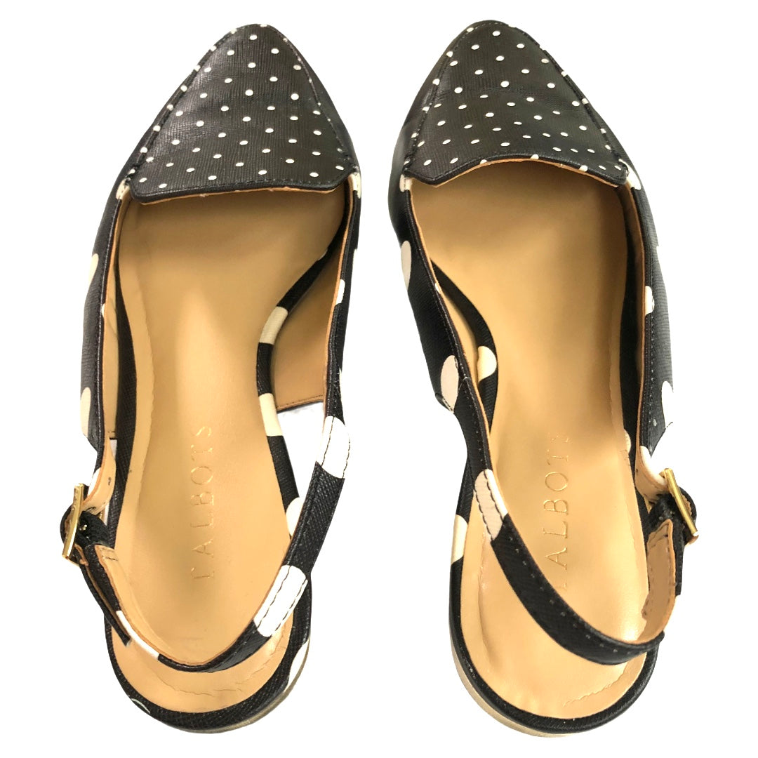 Talbots Leather Polka Dot Slingback Flats