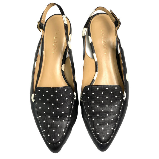 Talbots Leather Polka Dot Slingback Flats