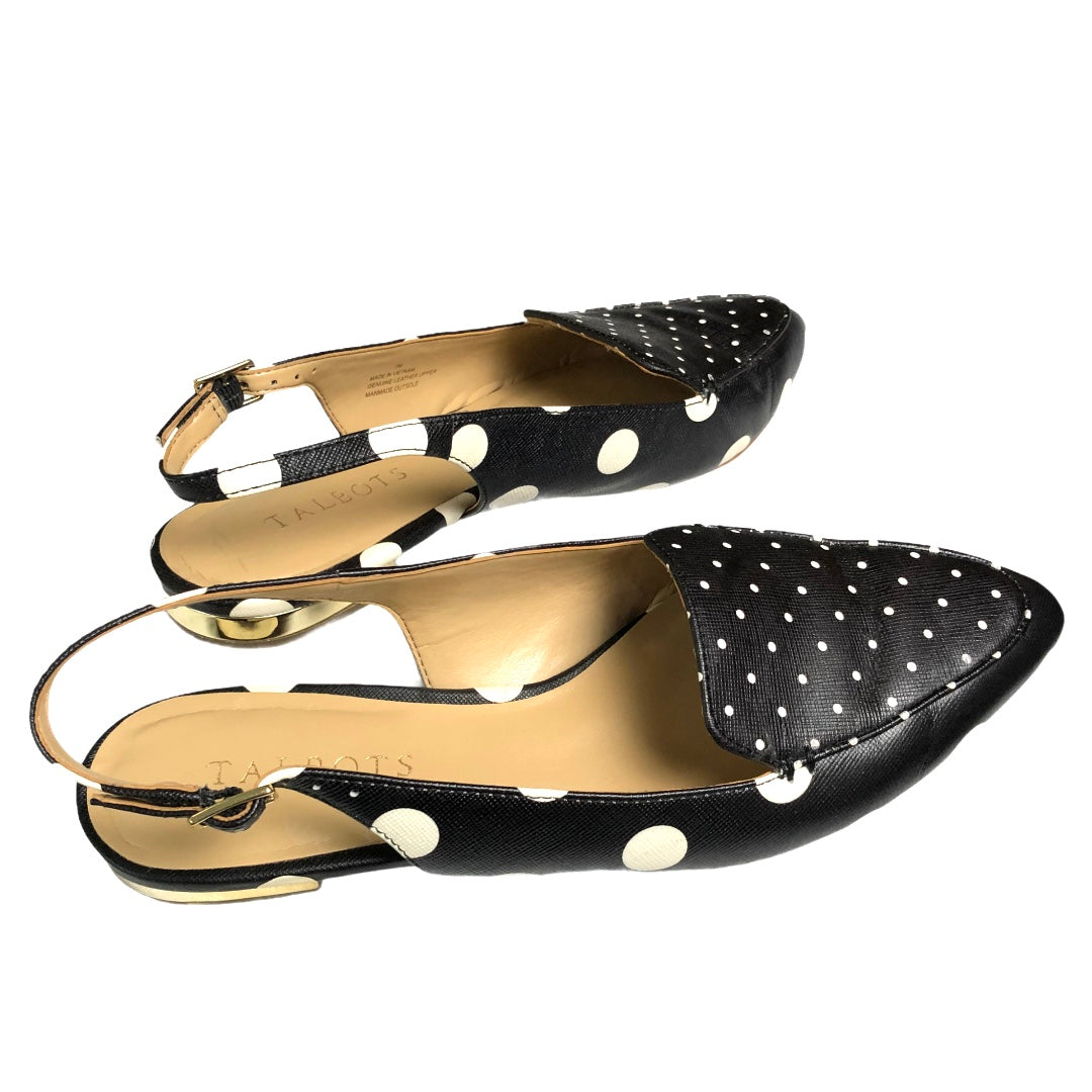 Talbots Leather Polka Dot Slingback Flats