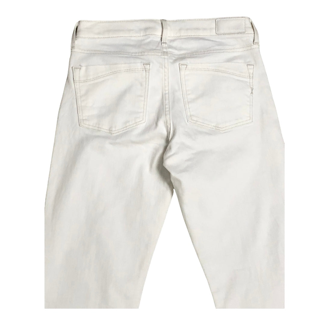 Express Skinny Mid Rise White Jean