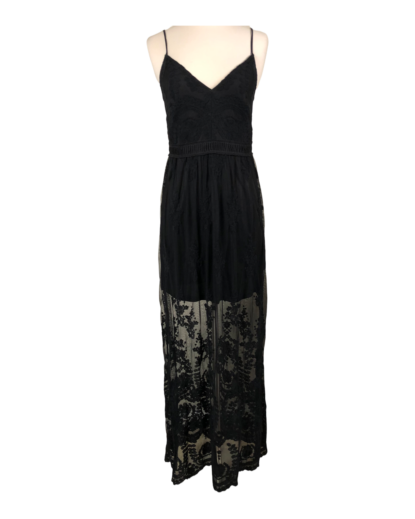 Altar’d State Black Lace Maxi Dress Size S